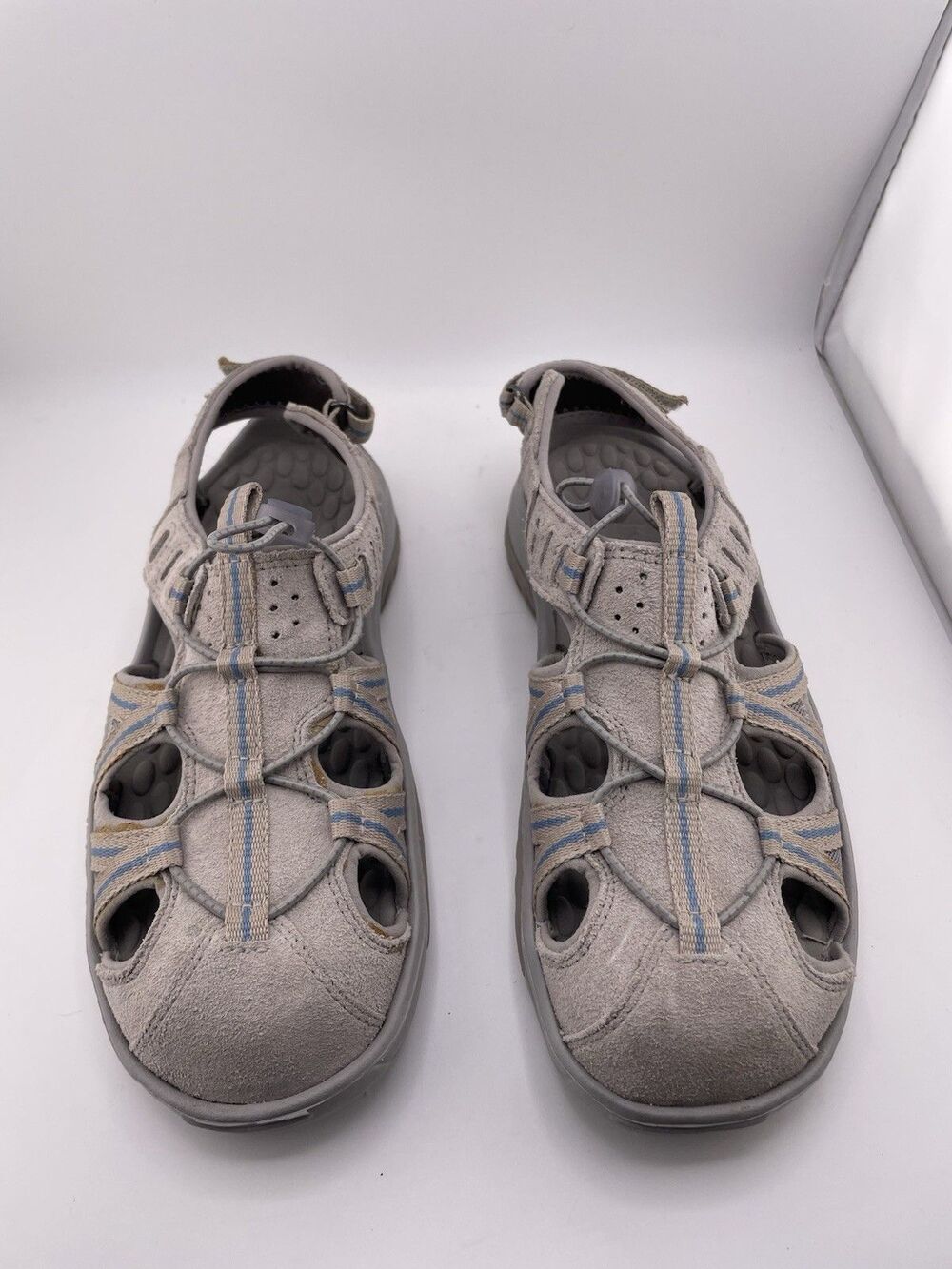 Privo by Clarks Women’s Sport Sandals Size 6 Gray with Blue Accents